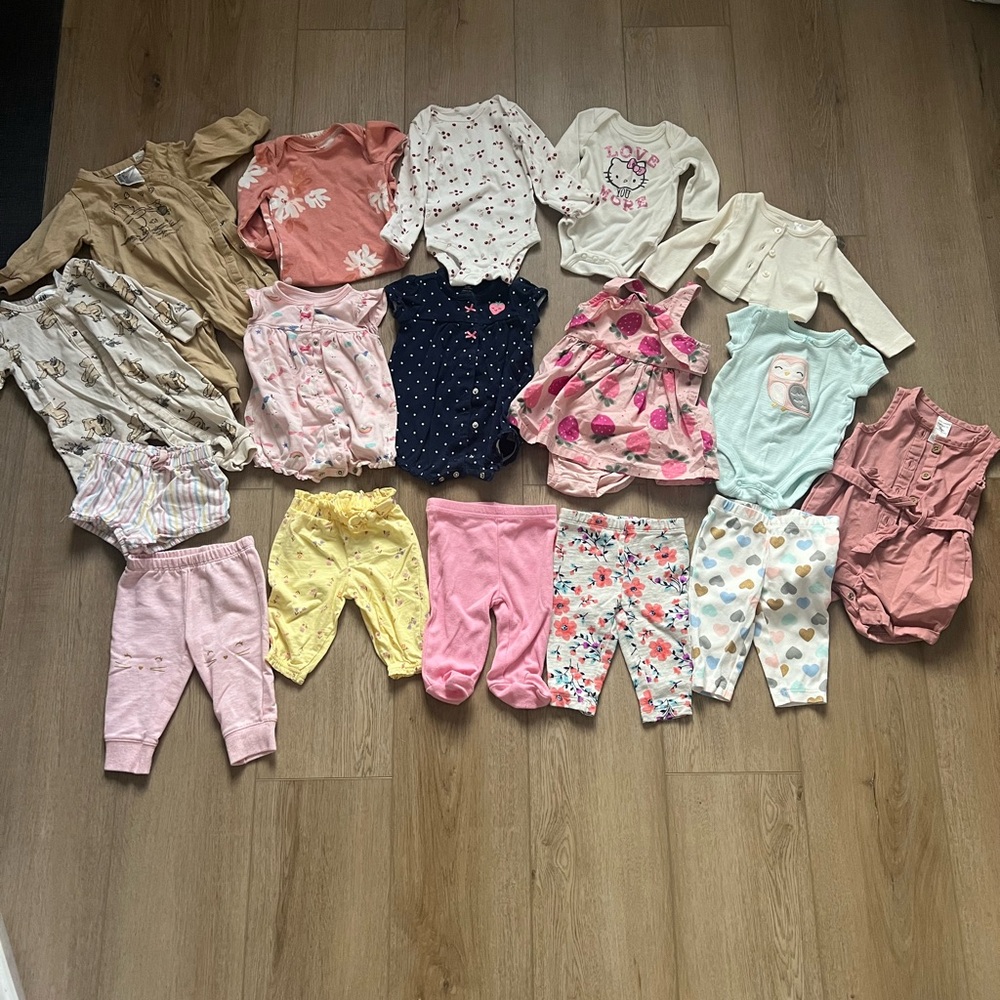 3M Assorted Baby Girl Clothing Set